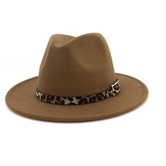 Accessories - Women's Wide Brim Felt Fedora Panama Hat